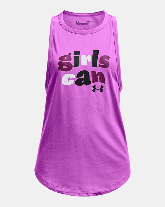 Girls' UA Girls Can Tank, Purple, pdpMainDesktop image number 0